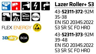SIEVI LAZER ROLLER+ S3 Größe 39-48